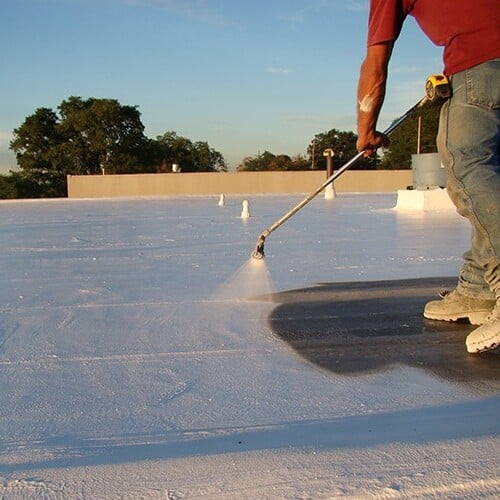Silicone roof application